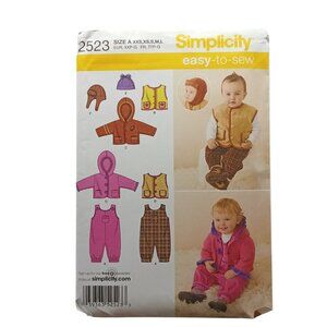 Simplicity 2523 Vintage Baby & Toddler Sewing Pattern XXS-L